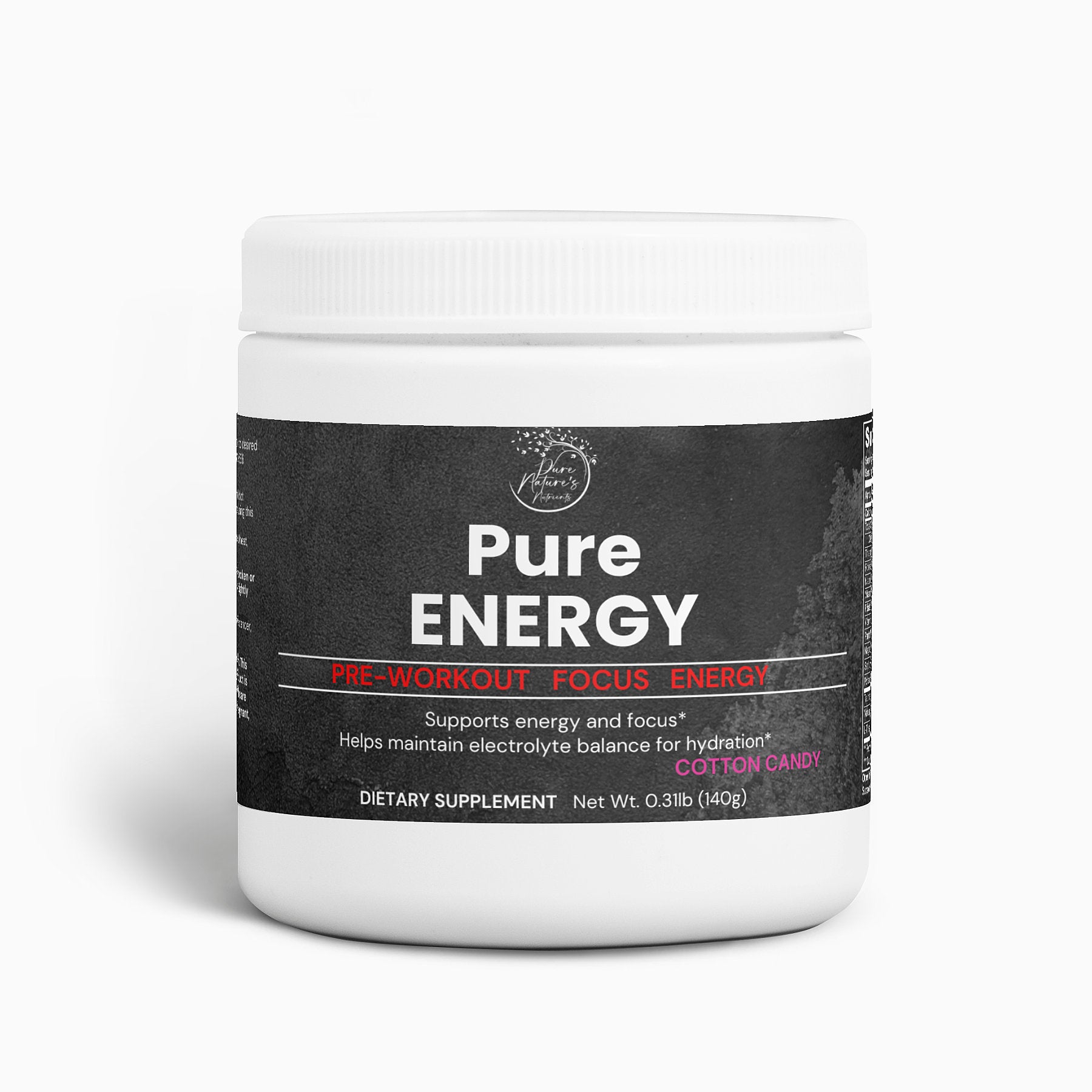 Pre- Workout Pure Energy Powder (cotton candy)