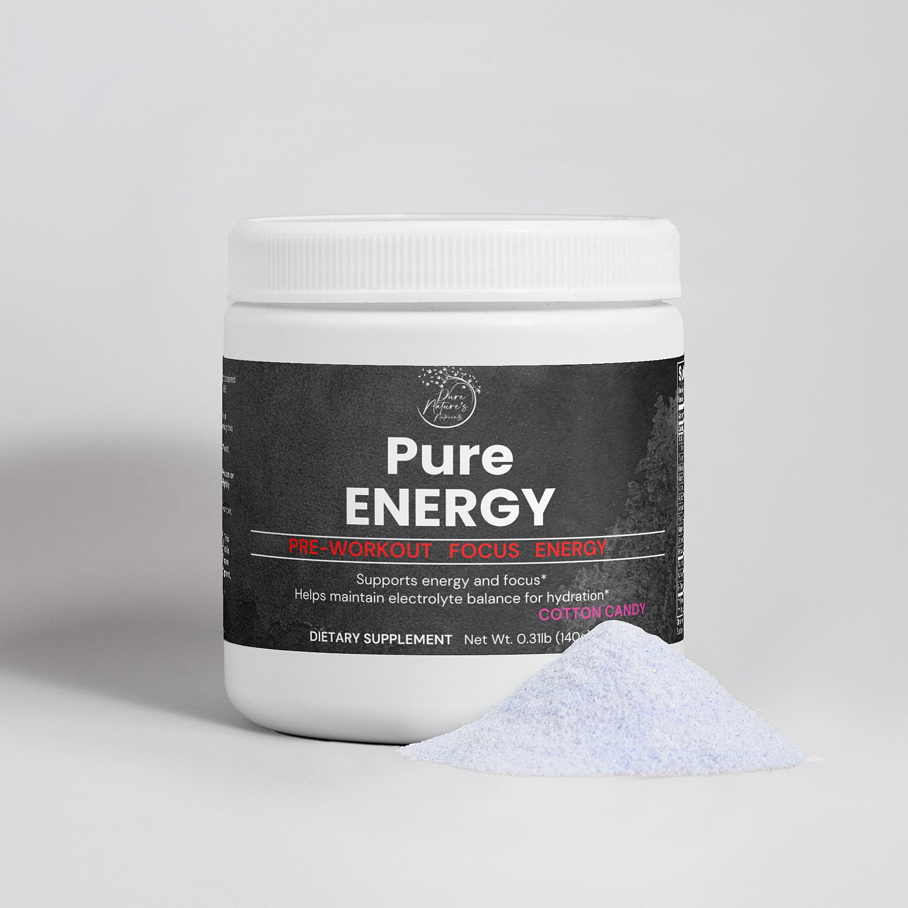 Pre- Workout Pure Energy Powder (cotton candy)