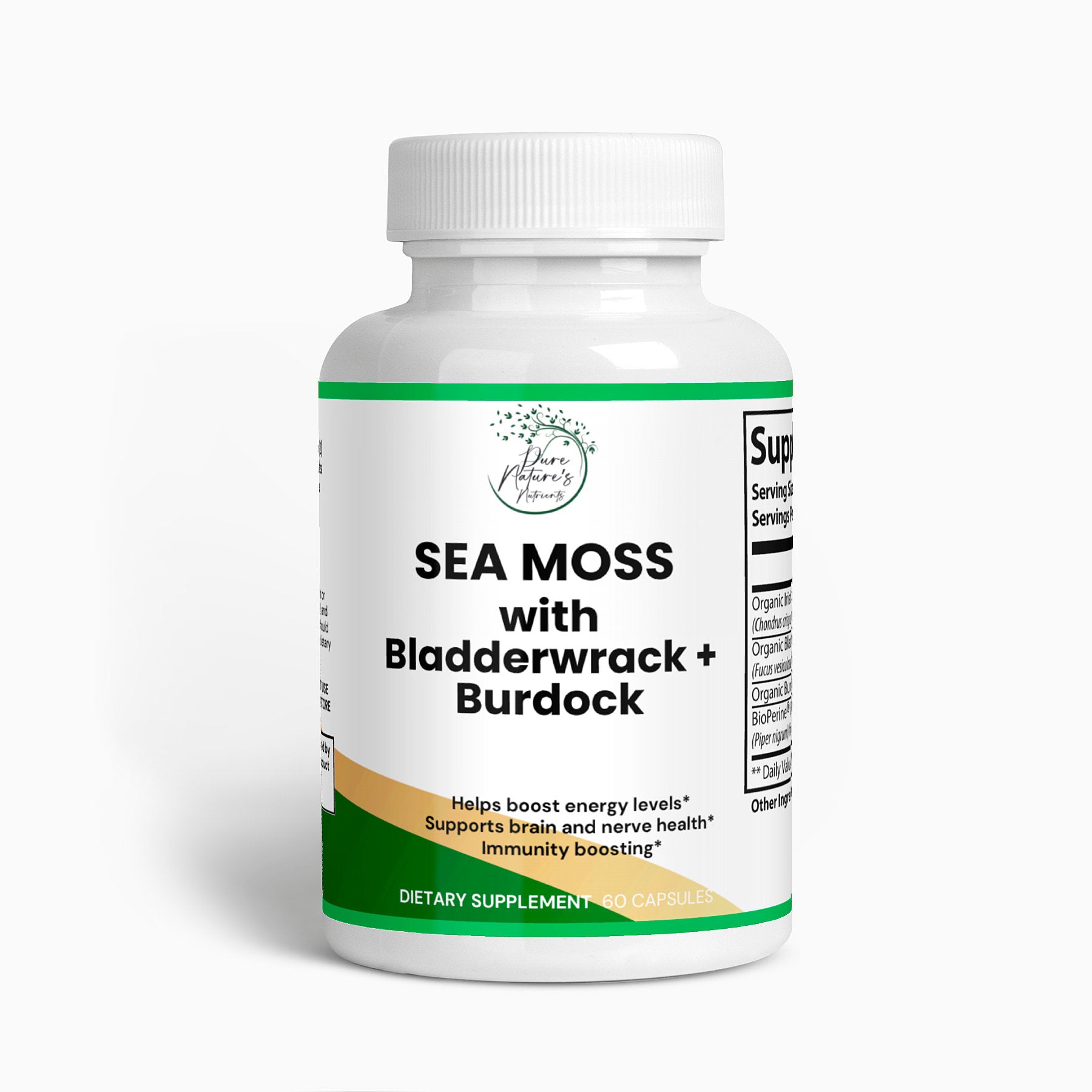 Sea Moss with Bladderwrack & Burdock Root