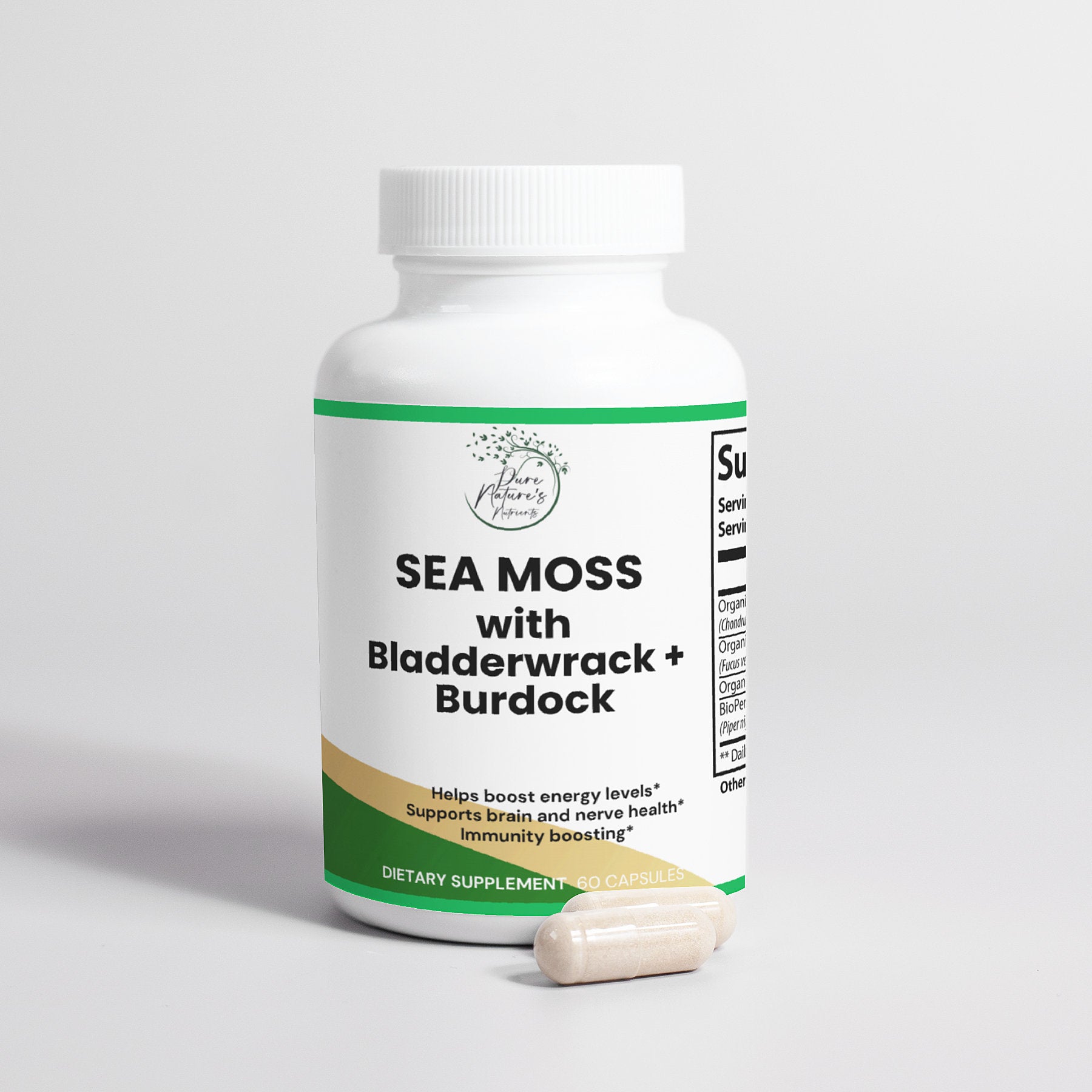 Sea Moss with Bladderwrack & Burdock Root