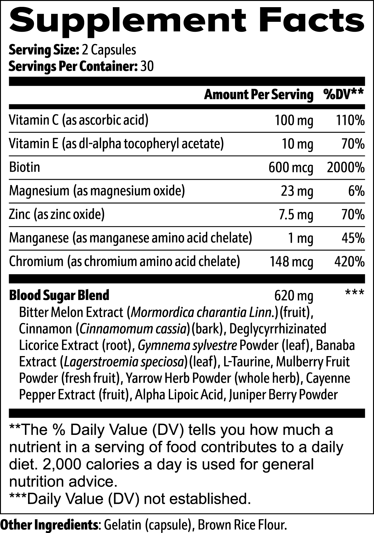 Blood Sugar Stabilizer