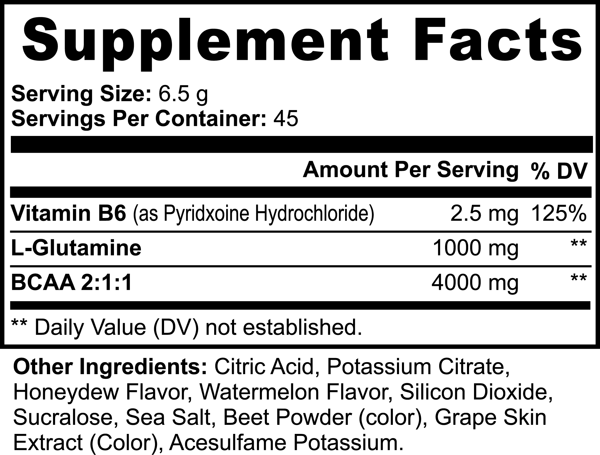 BCAA & Glutamine (Honeydew/Watermelon)