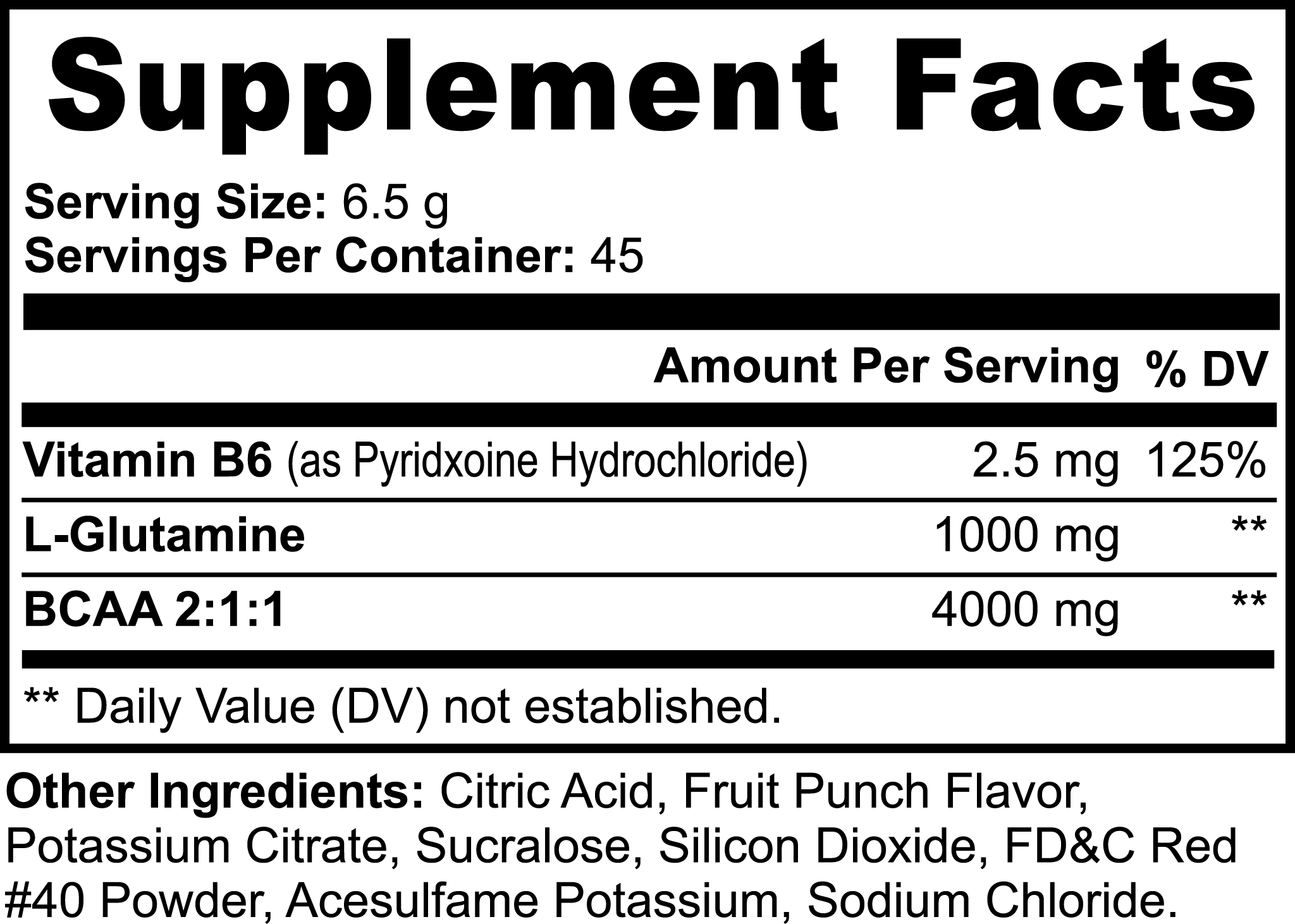 BCAA & Glutamine (Fruit Punch)